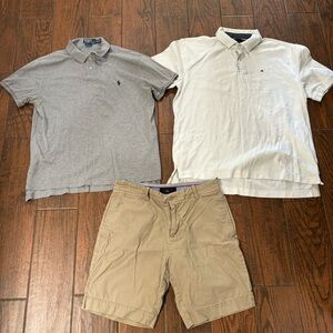 Polo Ralph Lauren Tommy Hilfiger polo shirt and shorts